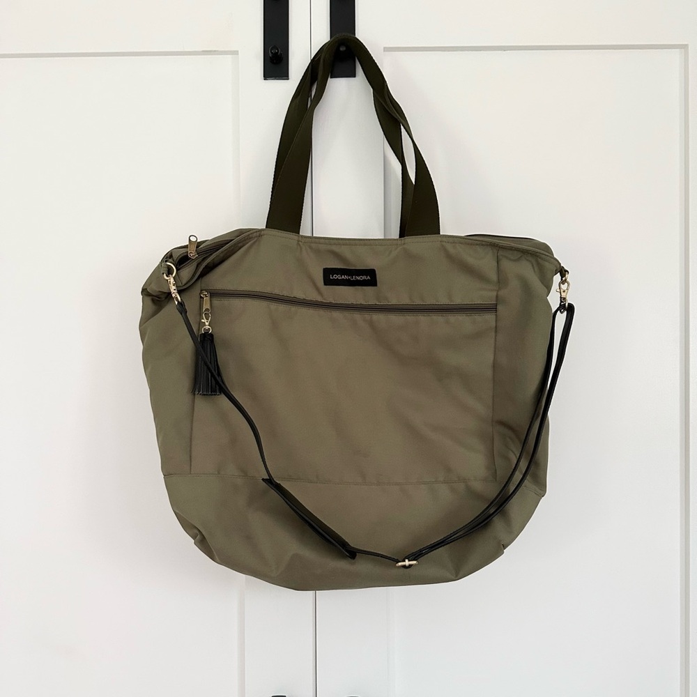 Canvelle Olive Green ‘Weekender’ Tote Bag